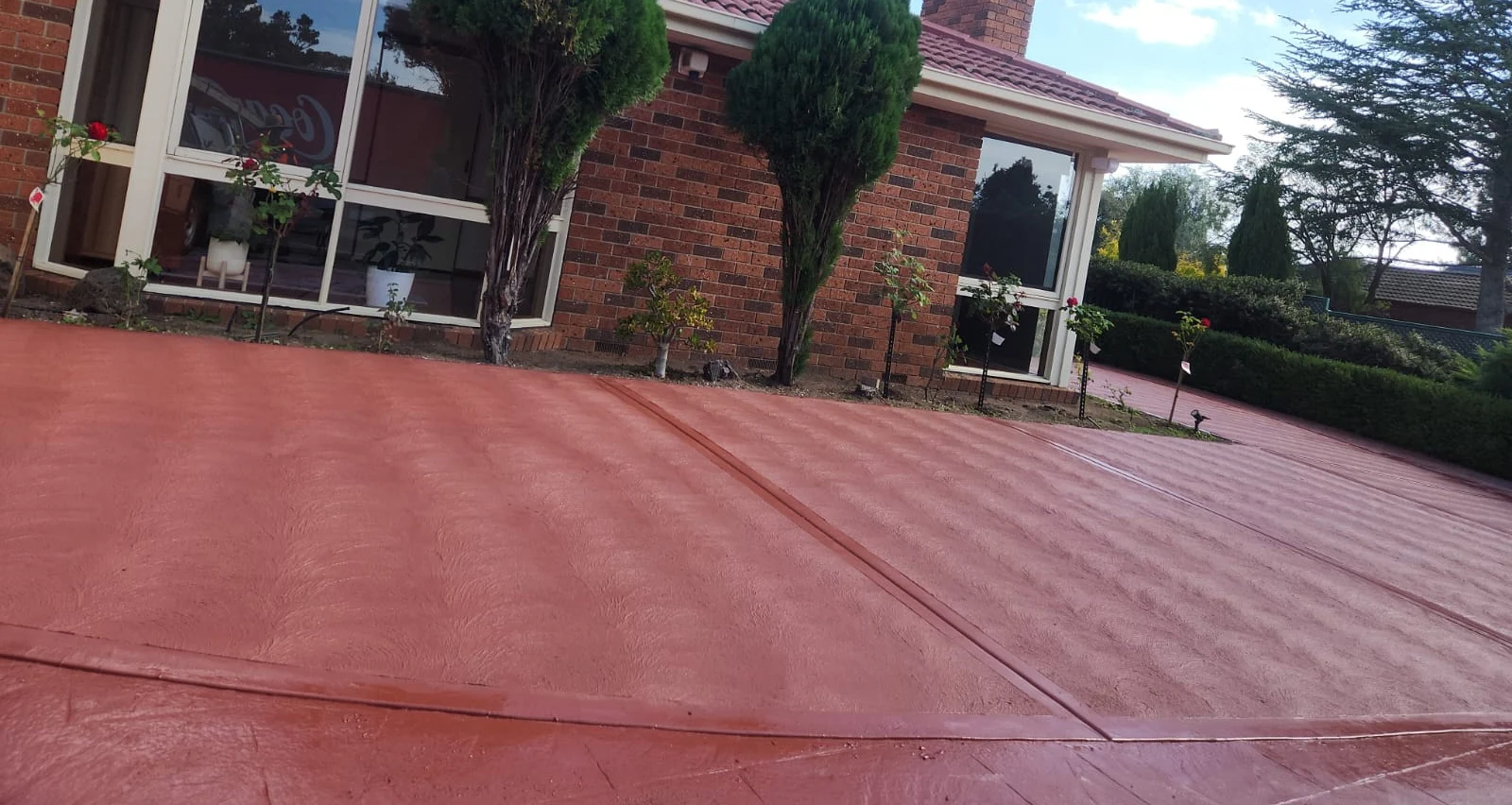 Coloured Concrete Driveway