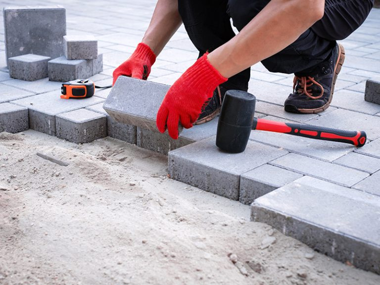 Outdoor concrete paving